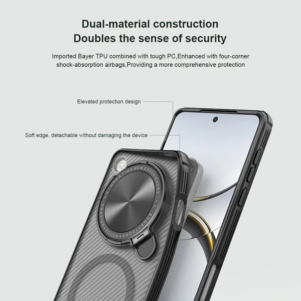 خرید گارد مگ سیف نیمه شفاف کمرا استند Oppo Find X8 Pro مارک نیلکین مدل Camshield Prop Clear