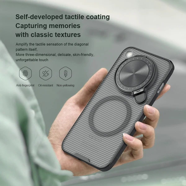 خرید گارد مگ سیف نیمه شفاف کمرا استند Oppo Find X8 مارک نیلکین مدل Camshield Prop Clear