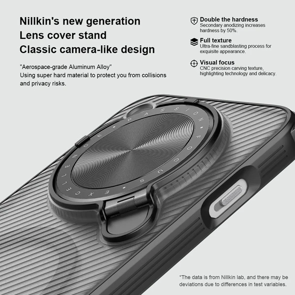 خرید گارد مگ سیف نیمه شفاف کمرا استند Oppo Find X8 مارک نیلکین مدل Camshield Prop Clear