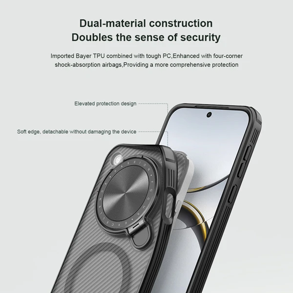 خرید گارد مگ سیف نیمه شفاف کمرا استند Oppo Find X8 مارک نیلکین مدل Camshield Prop Clear