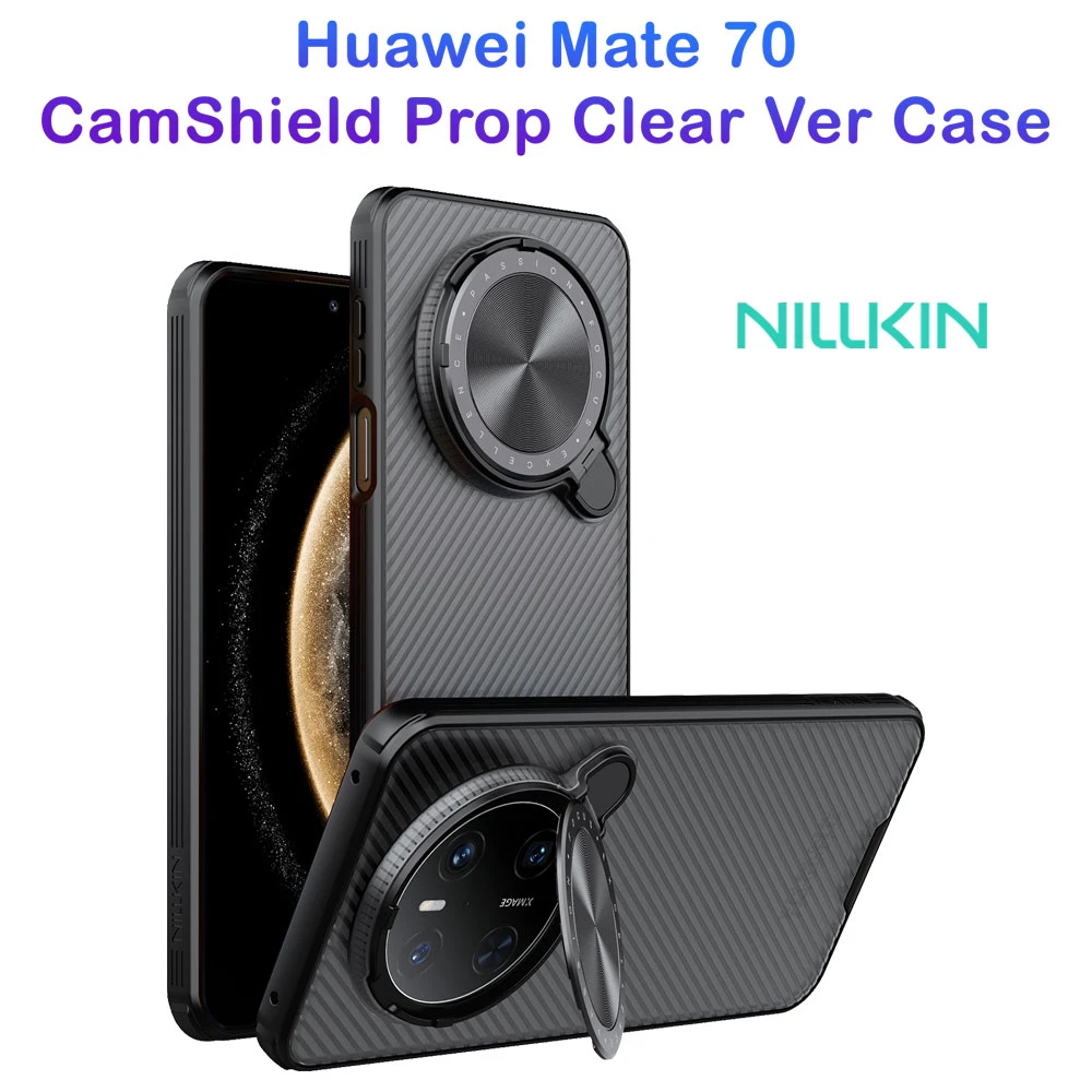 خرید گارد نیمه شفاف کمرا استند Huawei Mate 70 مارک نیلکین مدل Camshield Prop Clear