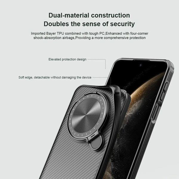 خرید گارد نیمه شفاف کمرا استند Huawei Mate 70 مارک نیلکین مدل Camshield Prop Clear