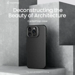 خرید گارد کربنی مگنتی کمرا استند iPhone 16 Pro Max مارک نیلکین مدل CarboProp Magnetic Fine Hole