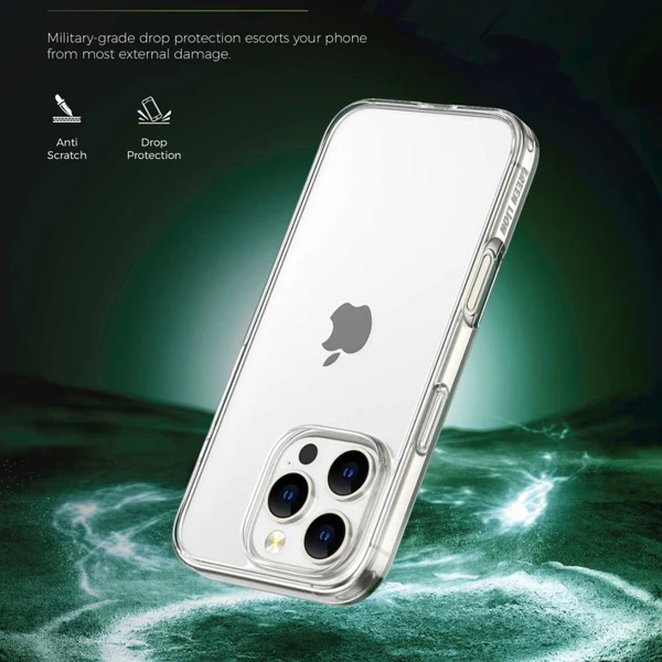 خرید قاب تمام شفاف Delgado مگ سیف iPhone 16 Pro Max مارک Green Lion