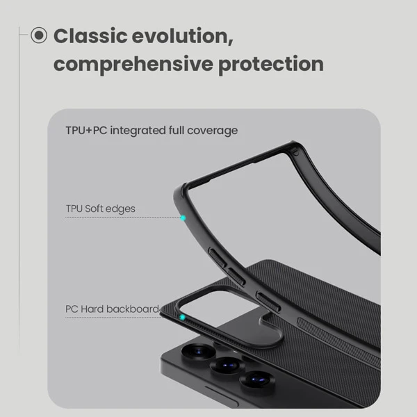 خرید قاب ضد ضربه مگنتی Samsung Galaxy S25 Ultra مارک نیلکین مدل Super Frosted Shield Pro Magnetic