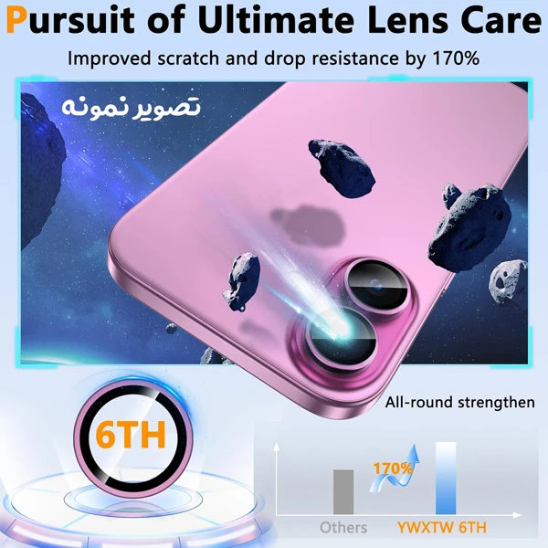 خرید محافظ لنز دوربین رینگی فلزی iPhone 16