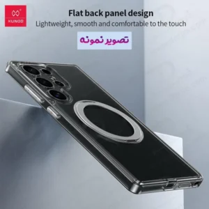 خرید کریستال شفاف رینگ استند مگ سیف Samsung Galaxy S25 Plus مارک XUNDD سری Zero Sense دارای استیکر