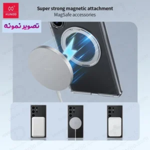 خرید کریستال شفاف رینگ استند مگ سیف Samsung Galaxy S25 Plus مارک XUNDD سری Zero Sense دارای استیکر