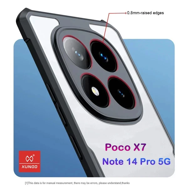 خرید کریستال شیلد شفاف Xiaomi Redmi Note 14 Pro 5G مارک XUNDD سری Beatle