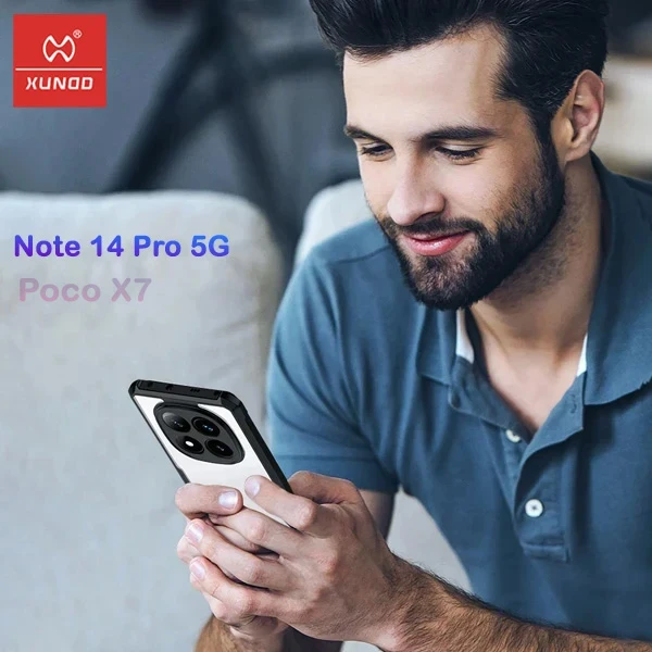 خرید کریستال شیلد شفاف Xiaomi Redmi Note 14 Pro 5G مارک XUNDD سری Beatle