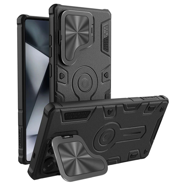خرید گارد ضد ضربه مگنتی کمرا استند Samsung Galaxy S25 Ultra مارک نیلکین مدل Camshield Armor Prop