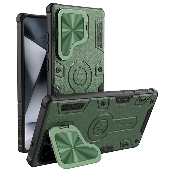 خرید گارد ضد ضربه مگنتی کمرا استند Samsung Galaxy S25 Ultra مارک نیلکین مدل Camshield Armor Prop