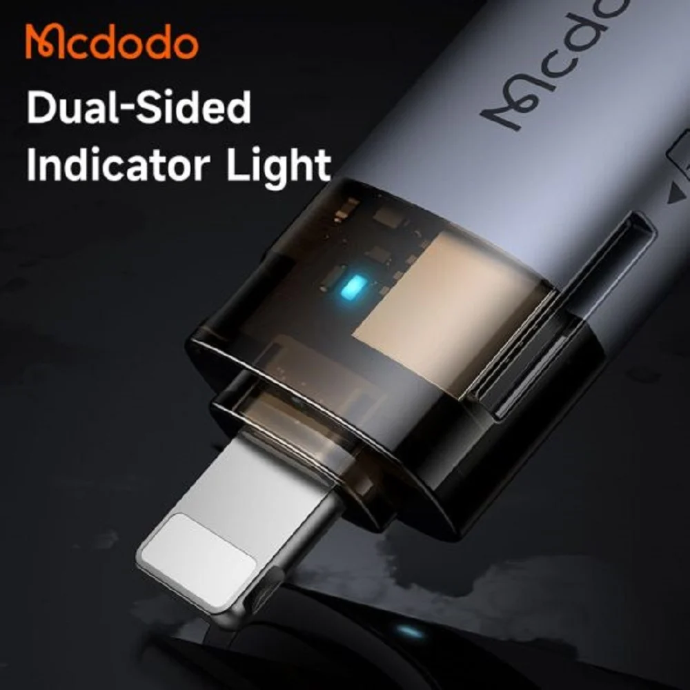 مبدل دوکاره مک‌دودو مدل Mcdodo OT-7850 سری USB-A به Lightning با درگاه کارت حافظه