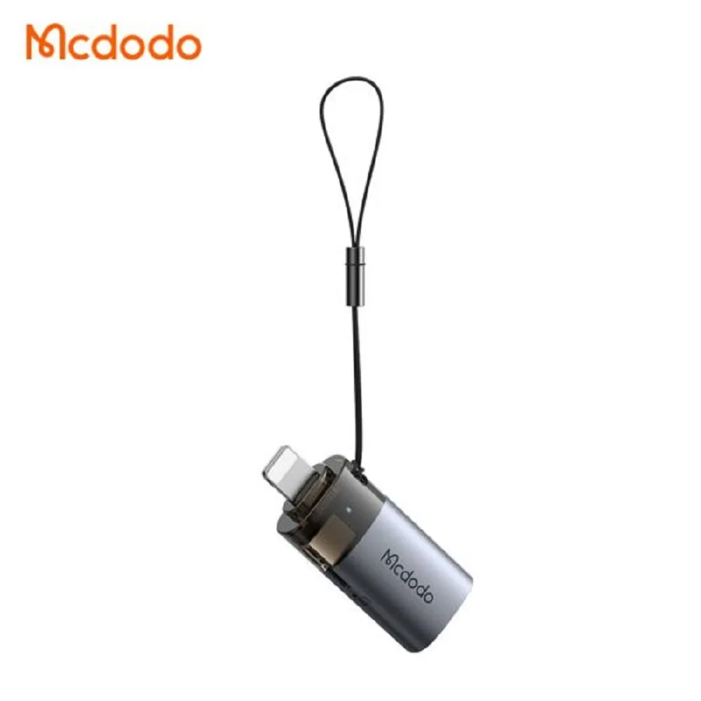 مبدل دوکاره مک‌دودو مدل Mcdodo OT-7850 سری USB-A به Lightning با درگاه کارت حافظه