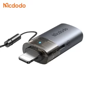 مبدل دوکاره مک‌دودو مدل Mcdodo OT-7850 سری USB-A به Lightning با درگاه کارت حافظه