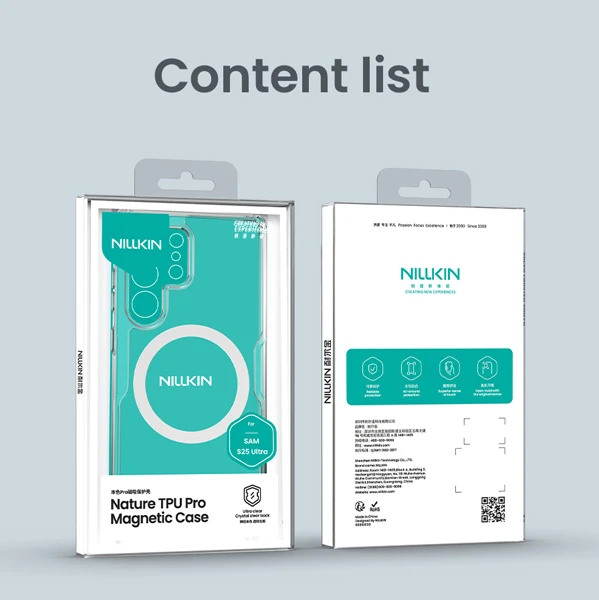 خرید قاب شفاف مگ سیف نیلکین Samsung Galaxy S25 Ultra مدل Nature TPU Pro Magnetic