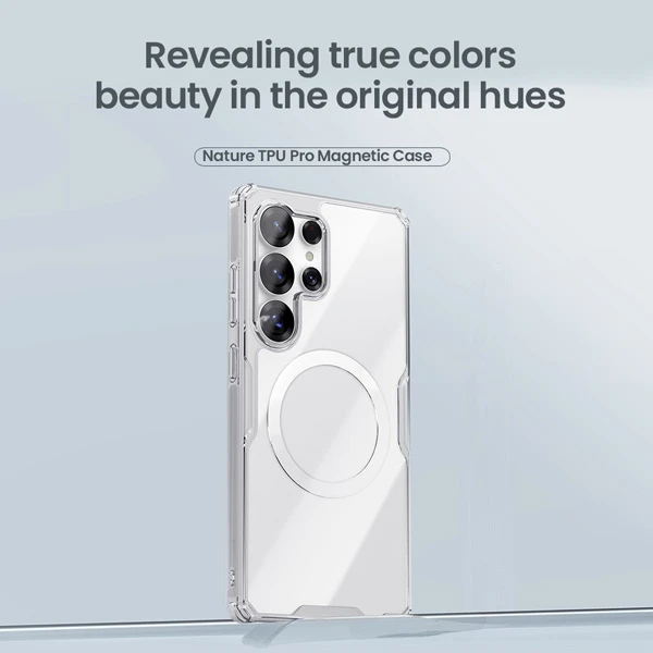 خرید قاب شفاف مگ سیف نیلکین Samsung Galaxy S25 Ultra مدل Nature TPU Pro Magnetic
