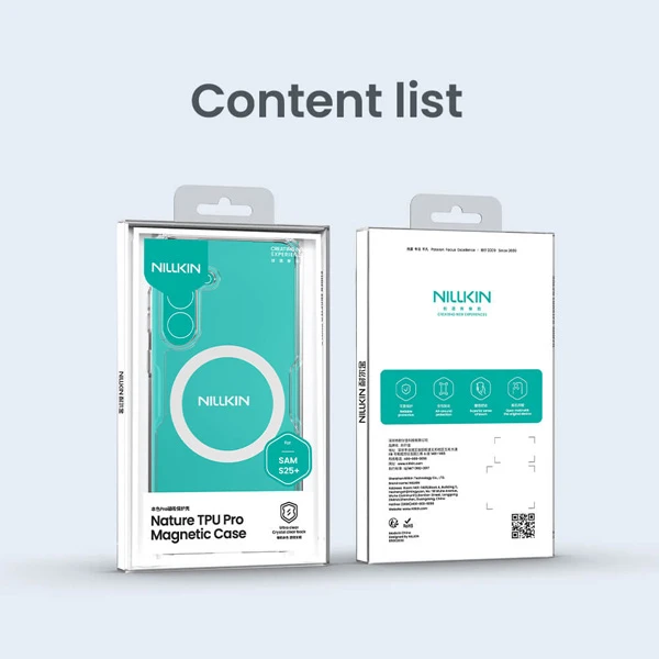 خرید قاب شفاف مگ سیف نیلکین Samsung Galaxy S25 مدل Nature TPU Pro Magnetic خرید قاب شفاف مگ سیف نیلکین Samsung Galaxy S25 مدل Nature TPU Pro Magnetic