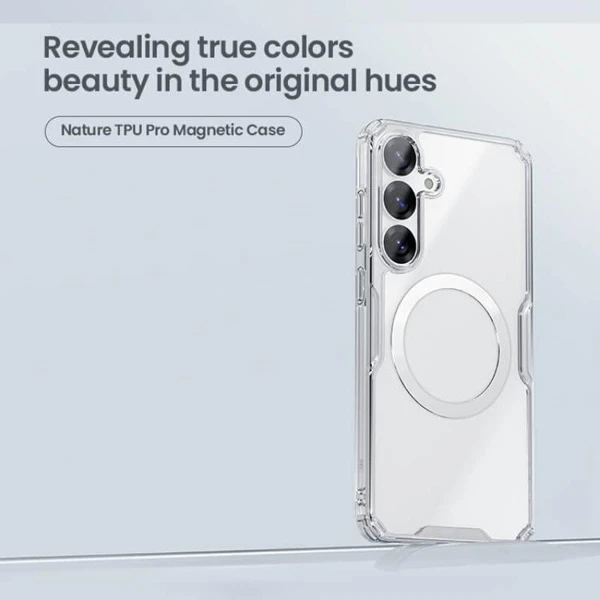 خرید قاب شفاف مگ سیف نیلکین Samsung Galaxy S25 مدل Nature TPU Pro Magnetic خرید قاب شفاف مگ سیف نیلکین Samsung Galaxy S25 مدل Nature TPU Pro Magnetic