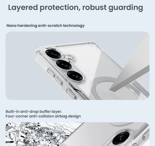 خرید قاب شفاف مگ سیف نیلکین Samsung Galaxy S25 مدل Nature TPU Pro Magnetic