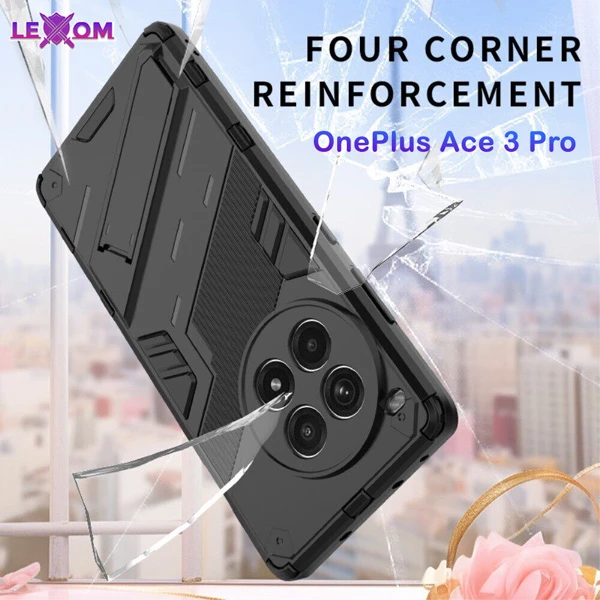 خرید قاب ضد ضربه استند دار OnePlus Ace 3 Pro مارک LEXOM