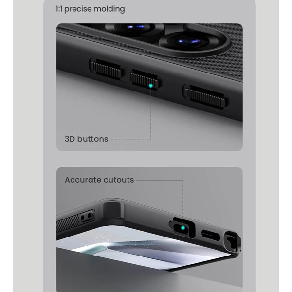 خرید قاب ضد ضربه مگنتی Samsung Galaxy S25 Ultra مارک نیلکین مدل Super Frosted Shield Pro Magnetic