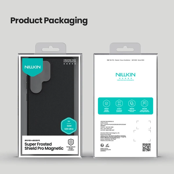 خرید قاب ضد ضربه مگنتی Samsung Galaxy S25 Ultra مارک نیلکین مدل Super Frosted Shield Pro Magnetic