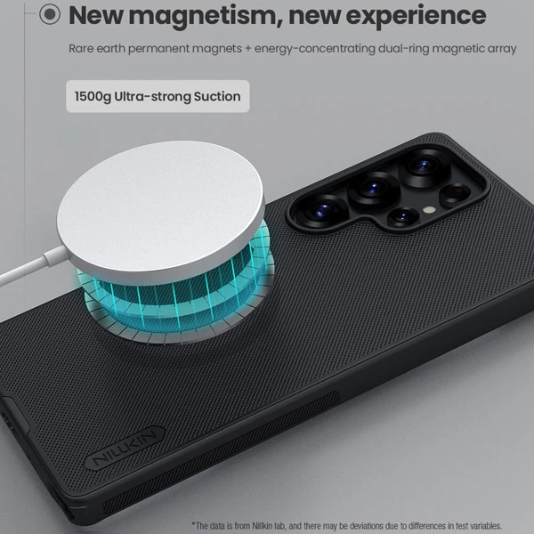 خرید قاب ضد ضربه مگنتی Samsung Galaxy S25 Ultra مارک نیلکین مدل Super Frosted Shield Pro Magnetic