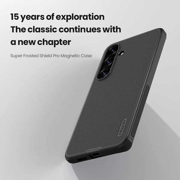 خرید قاب ضد ضربه مگنتی Samsung Galaxy S25 مارک نیلکین مدل Super Frosted Shield Pro Magnetic