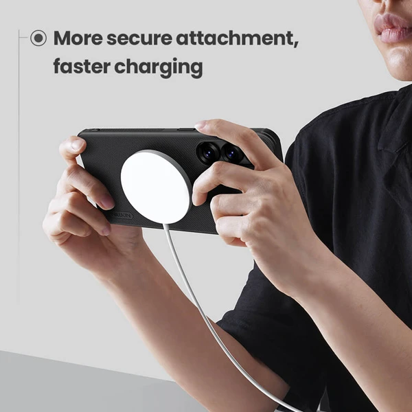 خرید قاب ضد ضربه مگنتی Samsung Galaxy S25 مارک نیلکین مدل Super Frosted Shield Pro Magnetic