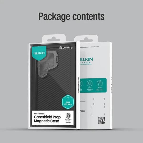 خرید قاب ضد ضربه مگنتی کمرا استند Samsung Galaxy S25 Ultra مارک نیلکین مدل Camshield Prop Magnetic