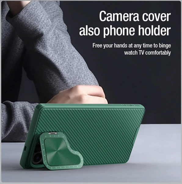 خرید قاب ضد ضربه کمرا استند Samsung Galaxy S25 Ultra مارک نیلکین مدل Camshield Prop