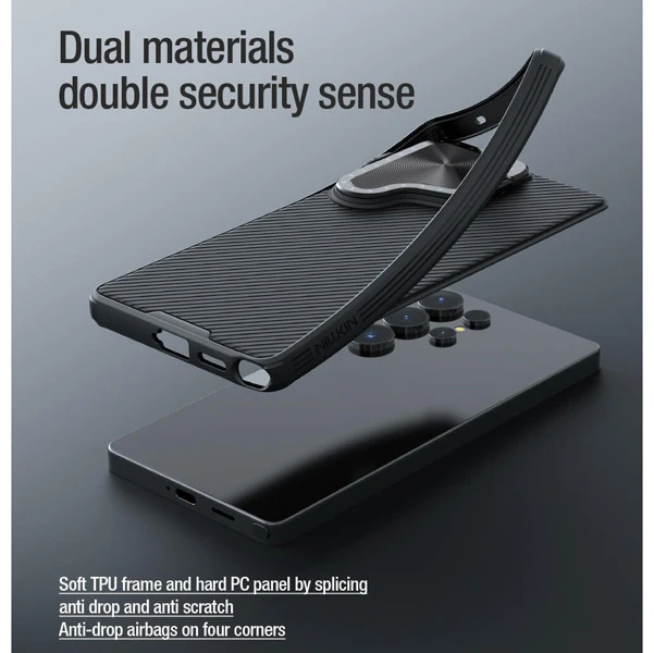 خرید قاب ضد ضربه کمرا استند Samsung Galaxy S25 Ultra مارک نیلکین مدل Camshield Prop