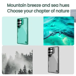 خرید قاب کریستالی استند دار Samsung Galaxy S25 Ultra مارک نیلکین مدل Iceblade Prop Frame