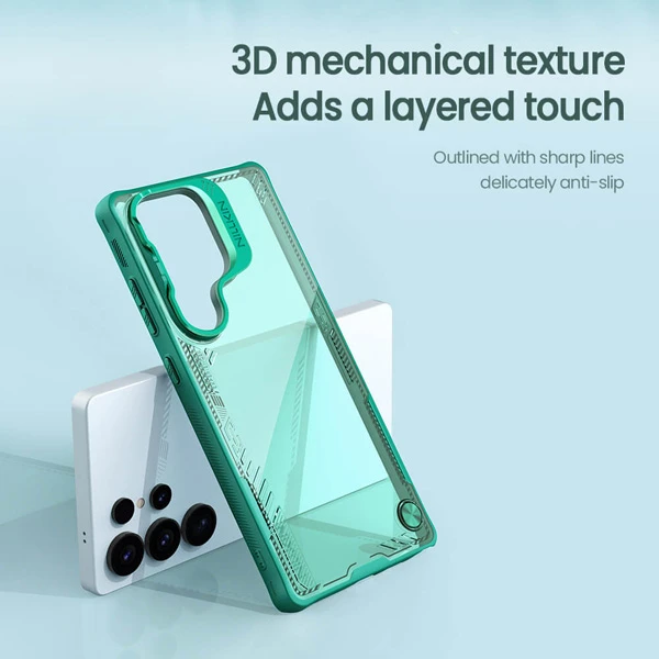 خرید قاب کریستالی استند دار Samsung Galaxy S25 Ultra مارک نیلکین مدل Iceblade Prop Frame