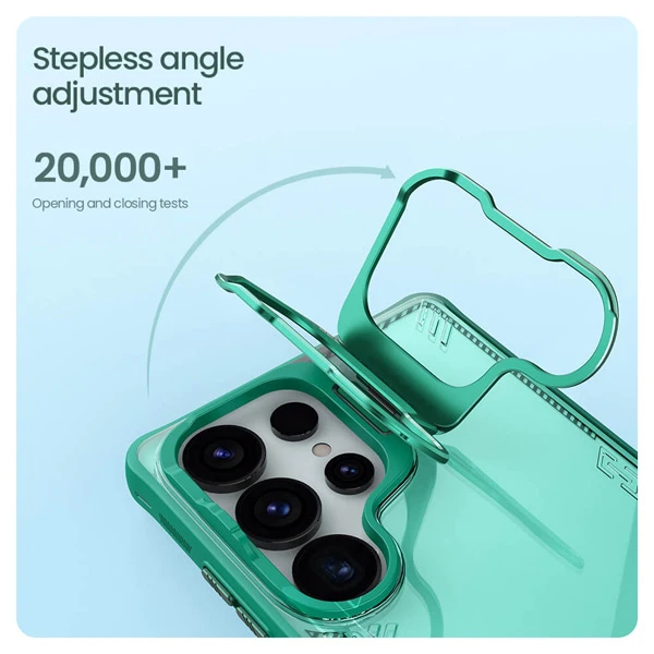 خرید قاب کریستالی استند دار Samsung Galaxy S25 Ultra مارک نیلکین مدل Iceblade Prop Frame