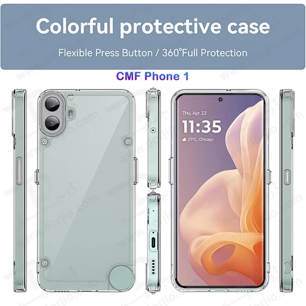 خرید قاب کریستالی شفاف Nothing CMF Phone 1 مارک LEXOM