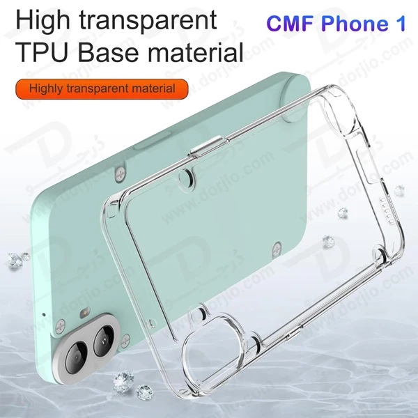 خرید قاب کریستالی شفاف Nothing CMF Phone 1 مارک LEXOM خرید قاب کریستالی شفاف Nothing CMF Phone 1 مارک LEXOM