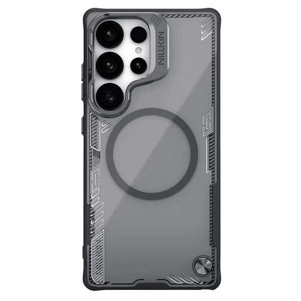 خرید قاب کریستالی مگنتی استند دار Samsung Galaxy S25 Ultra مارک نیلکین مدل Iceblade Prop Magnetic Frame