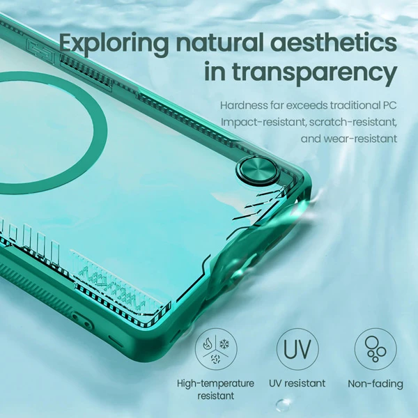 خرید قاب کریستالی مگنتی استند دار Samsung Galaxy S25 Ultra مارک نیلکین مدل Iceblade Prop Magnetic Frame