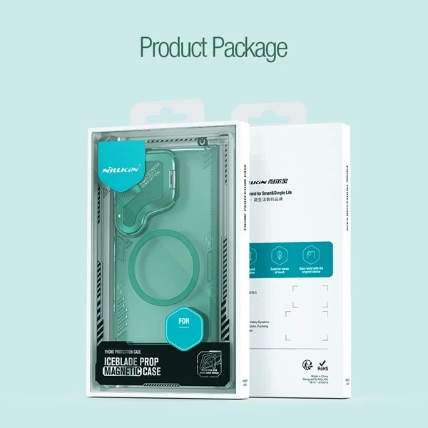 خرید قاب کریستالی مگنتی کمرا استند Samsung Galaxy S25 Ultra مارک نیلکین مدل Iceblade Prop Magnetic