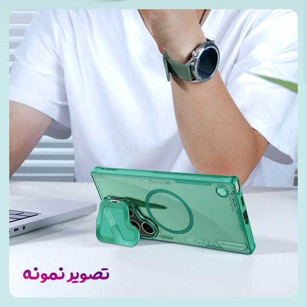 خرید قاب کریستالی مگنتی کمرا استند Samsung Galaxy S25 Ultra مارک نیلکین مدل Iceblade Prop Magnetic