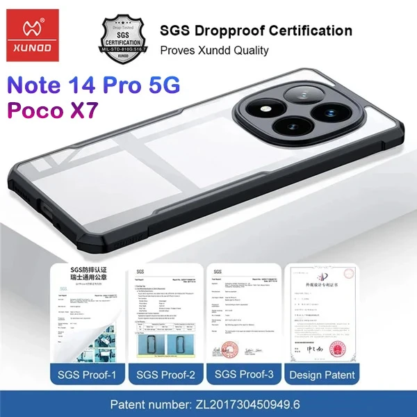 خرید کریستال شیلد شفاف Xiaomi Poco X7 5G مارک XUNDD سری Beatle-Dorjio