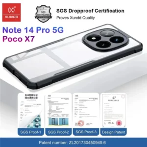 خرید کریستال شیلد شفاف Xiaomi Redmi Note 14 Pro 5G مارک XUNDD سری Beatle