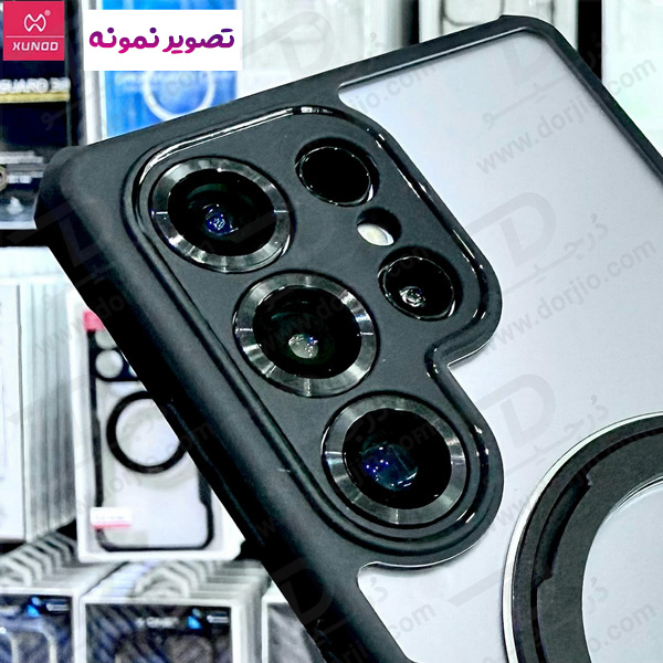 خرید گارد شفاف رینگ استند 360 درجه مگ سیف Samsung Galaxy S25 مارک XUNDD سری Beatle Rotatable