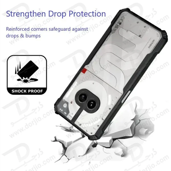 خرید گارد ضد ضربه شفاف Nothing Phone 2a مدل iPaky