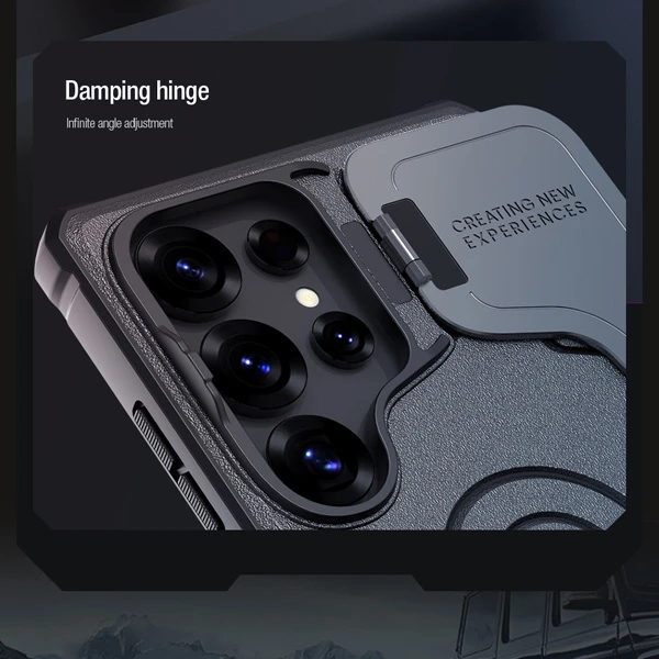 خرید گارد ضد ضربه مگنتی کمرا استند Samsung Galaxy S25 Ultra مارک نیلکین مدل Camshield Armor Prop