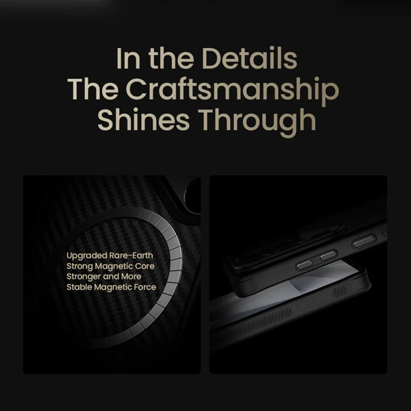 خرید گارد کربنی مگنتی کمرا استند Samsung Galaxy S25 Ultra مارک نیلکین مدل CarboProp Fine Hole