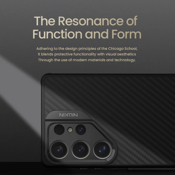 خرید گارد کربنی مگنتی کمرا استند Samsung Galaxy S25 Ultra مارک نیلکین مدل CarboProp Fine Hole