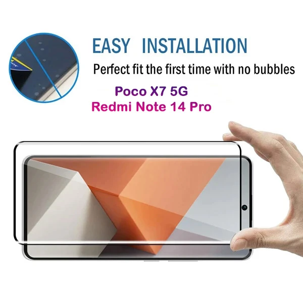 خرید گلس تمام صفحه فول چسب Xiaomi Poco X7 5G